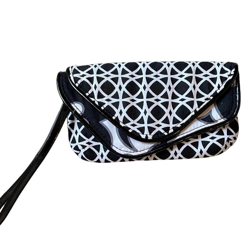 Vera Bradley Black White Wristlet